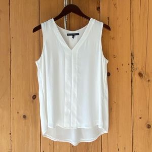 White House Black Market Lined White Blouse